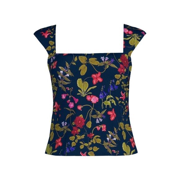 Land's End Plus Size Square Neck and Back underwire tankini freshwater blue Var - Picture 10 of 10